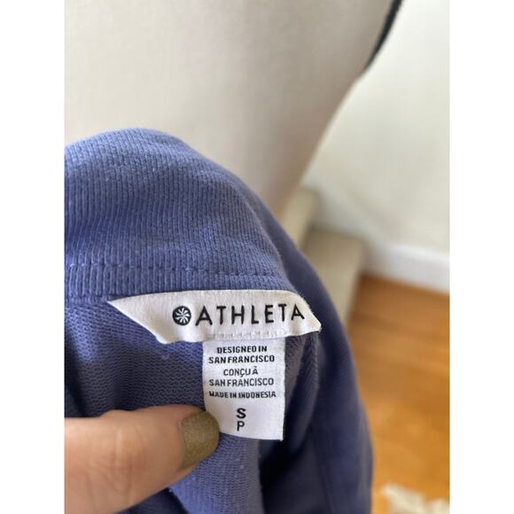 Athleta Retroterry Periwinkle Purple Johnny Collar Long Sleeve Pullover - Picture 5 of 7